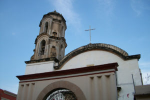 Mexican church belfry